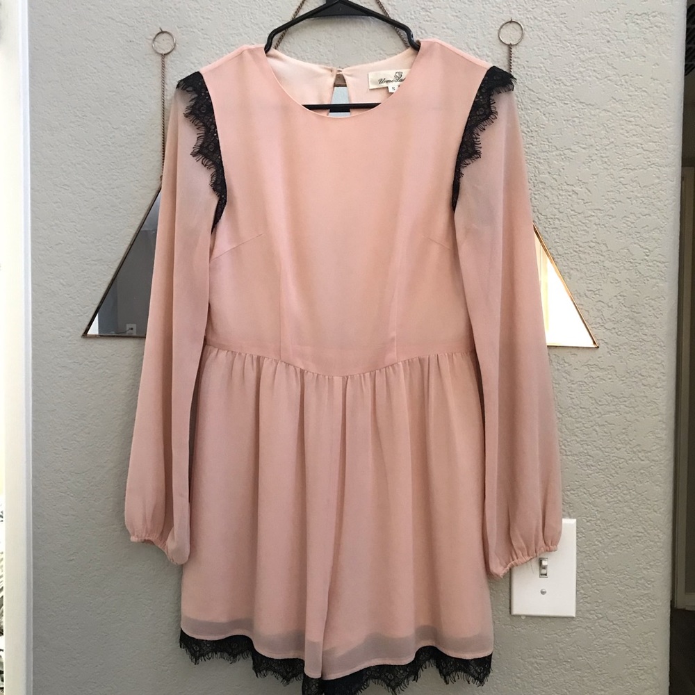 Pink dressy romper